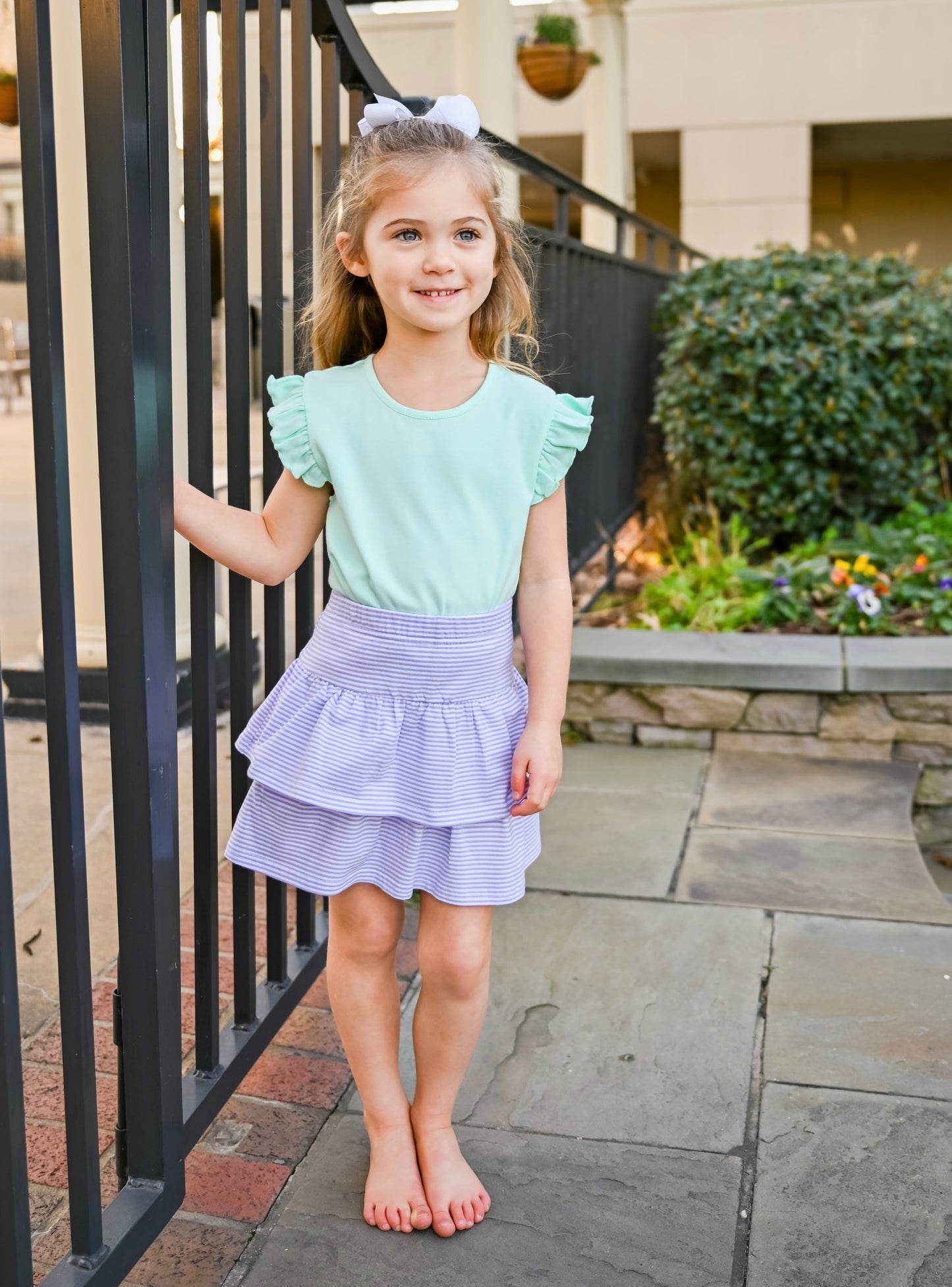 Lilac Stripe Skort
