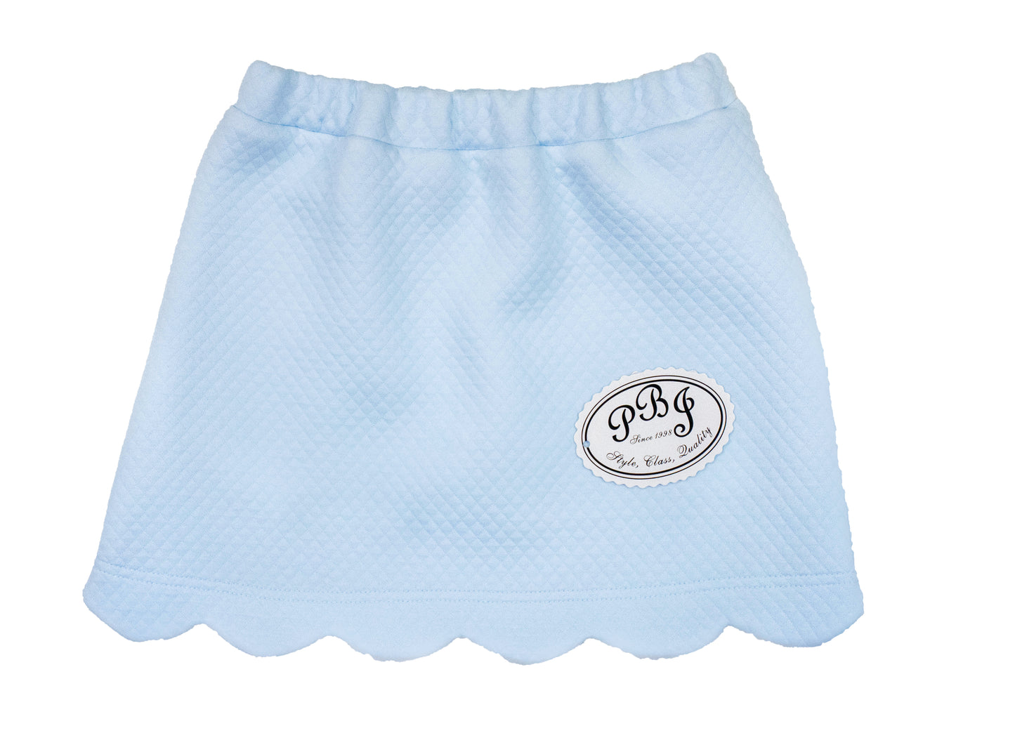 Quilted scalloped Skort