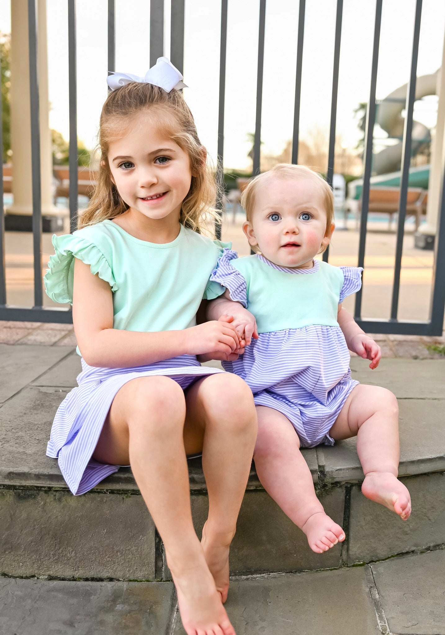 Lilac Stripe/ Mint Jenny Bubble