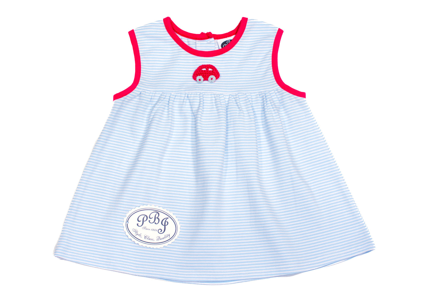 Blue stripes/ Red Noah top