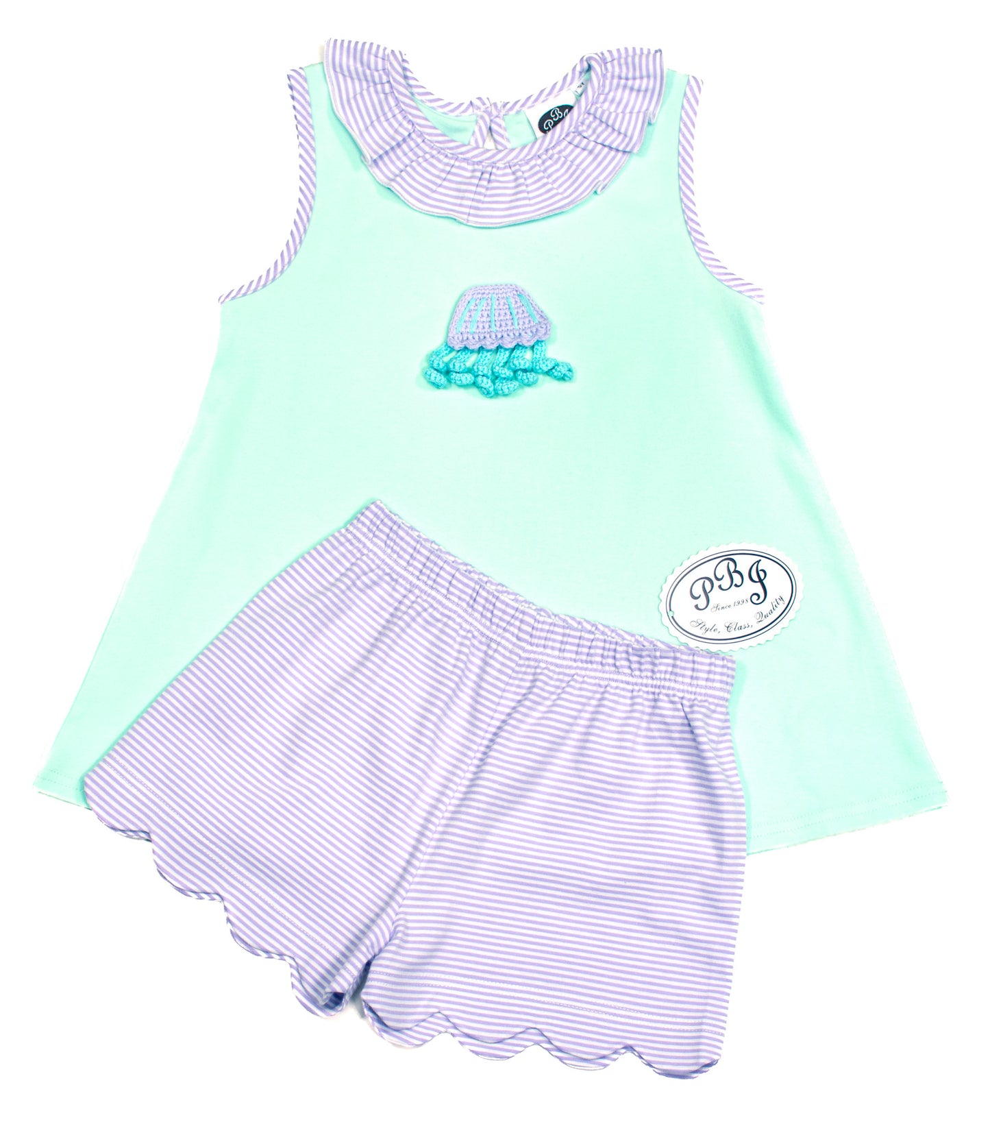 Mint/ Lilac stripe Swing Top