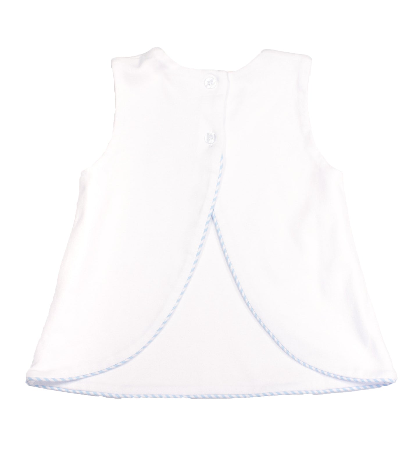 White Rhodes Top w/ Blue stripe pipe