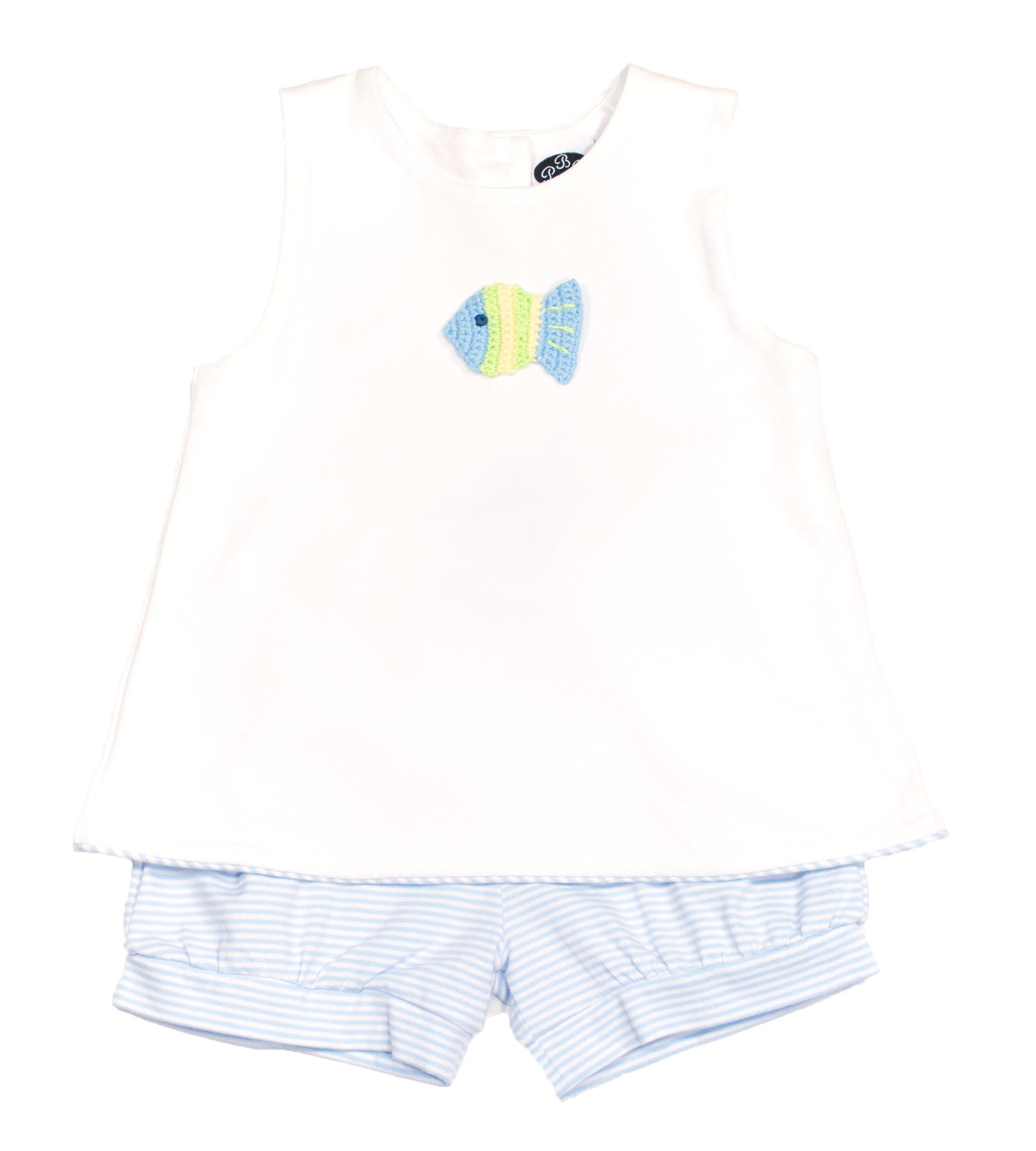 White Rhodes Top w/ Blue stripe pipe