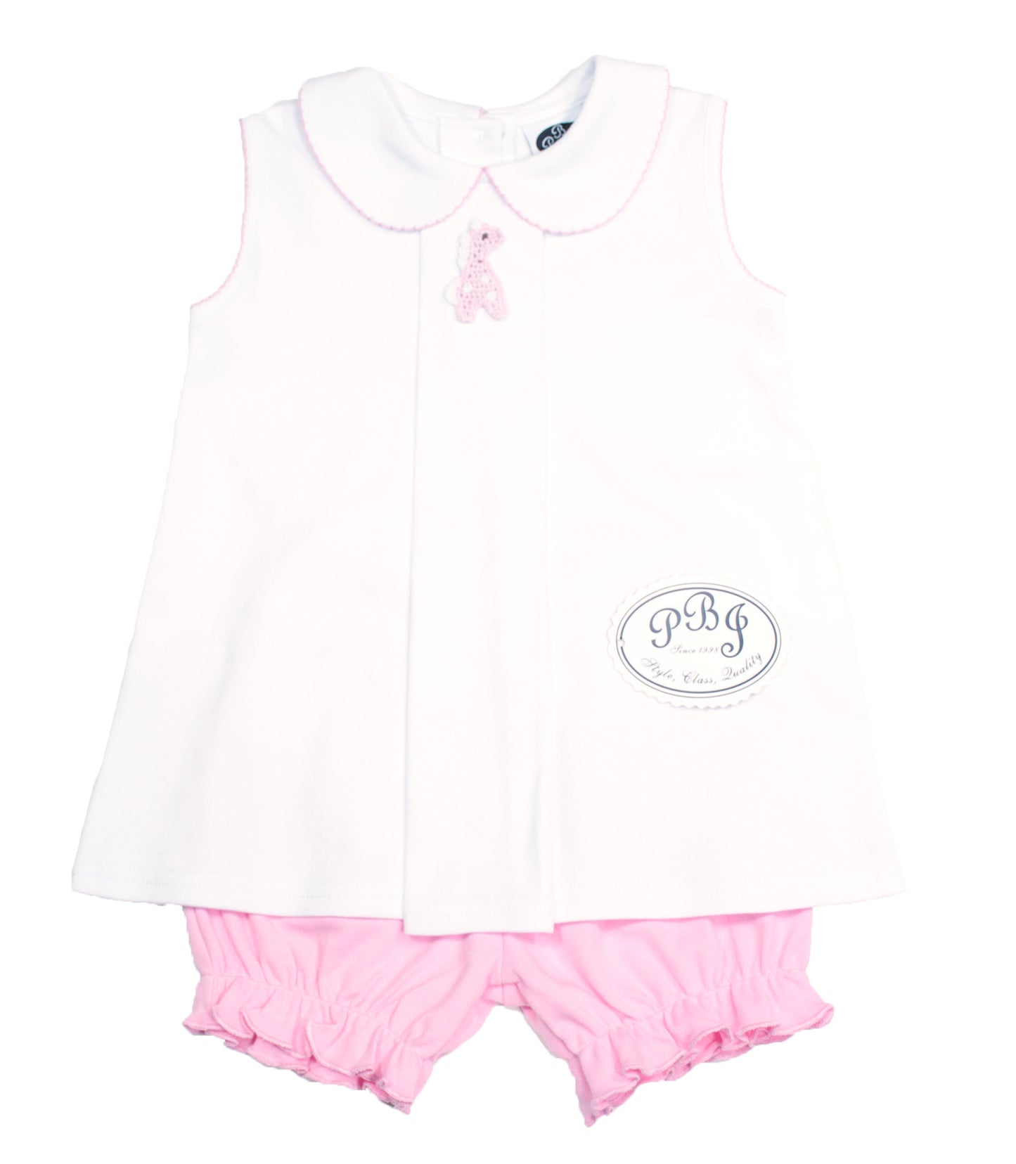 Reverse Pleat Top Pink picot