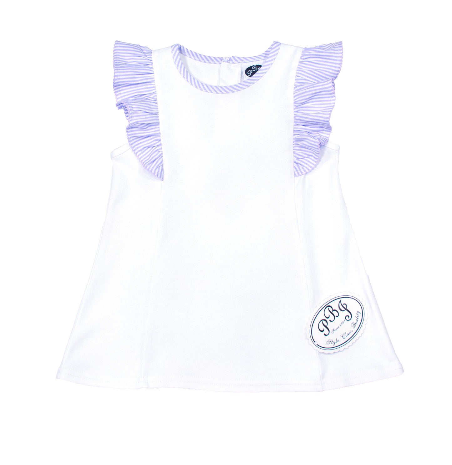 White/ Lilac stripes Evie top