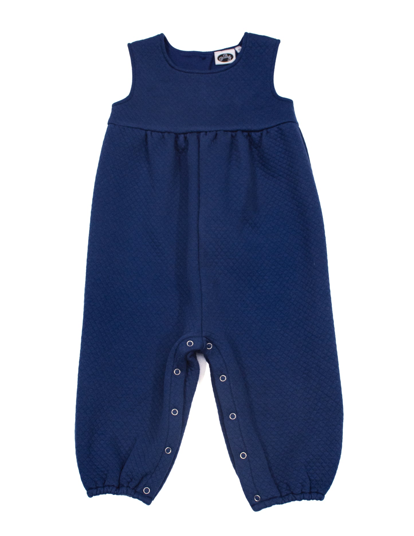 Quilted Navy long Romper - PREORDER