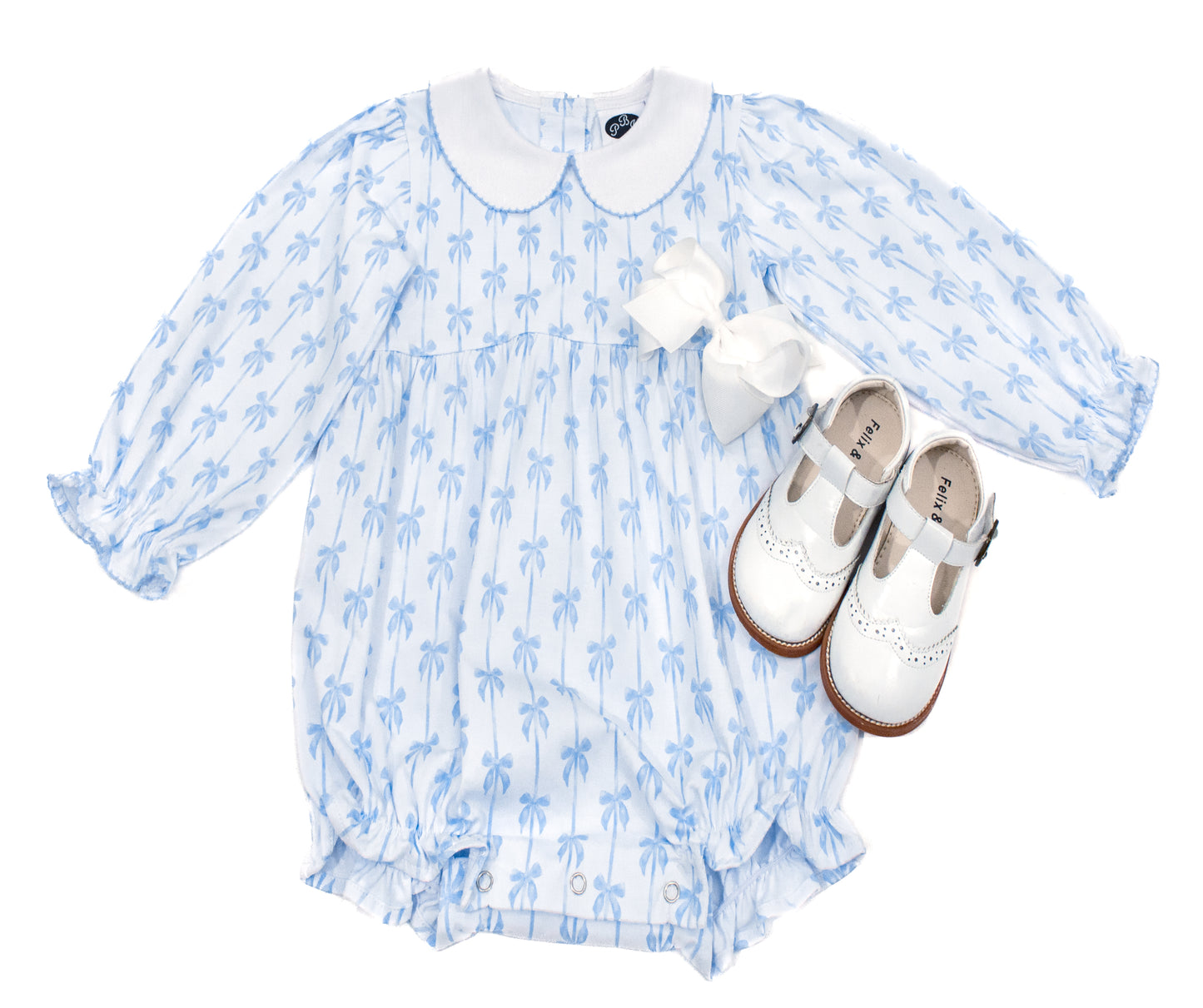 Short Clara LS bubble Blue Bows