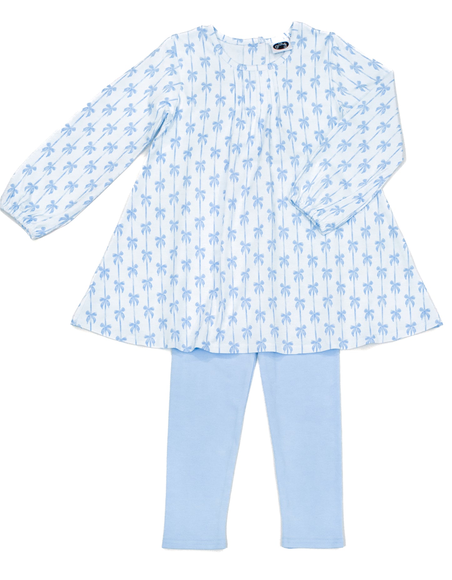 Pintucked Tunics Blue Bows
