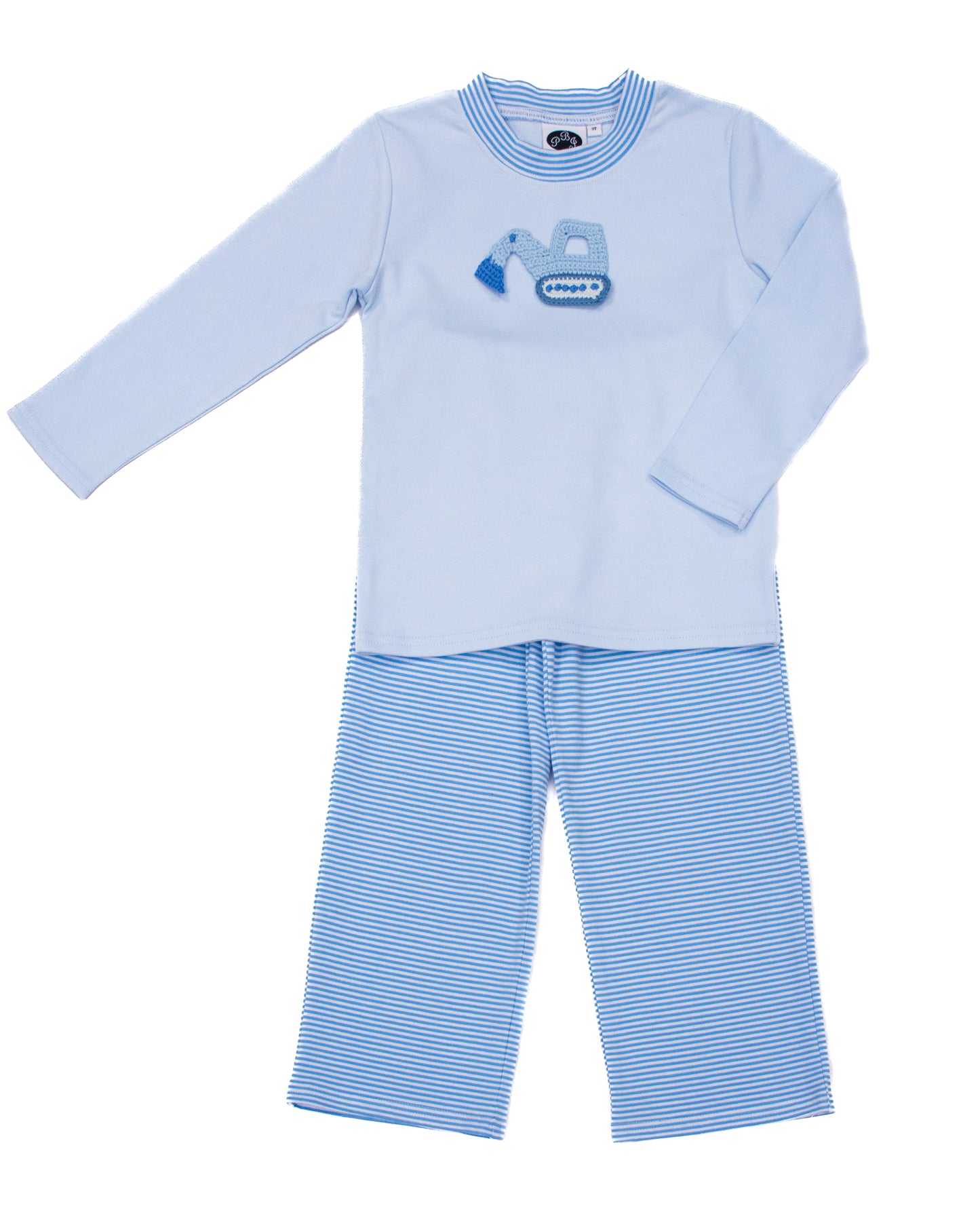 Solid Blue/Cobalt Stripes crewneck