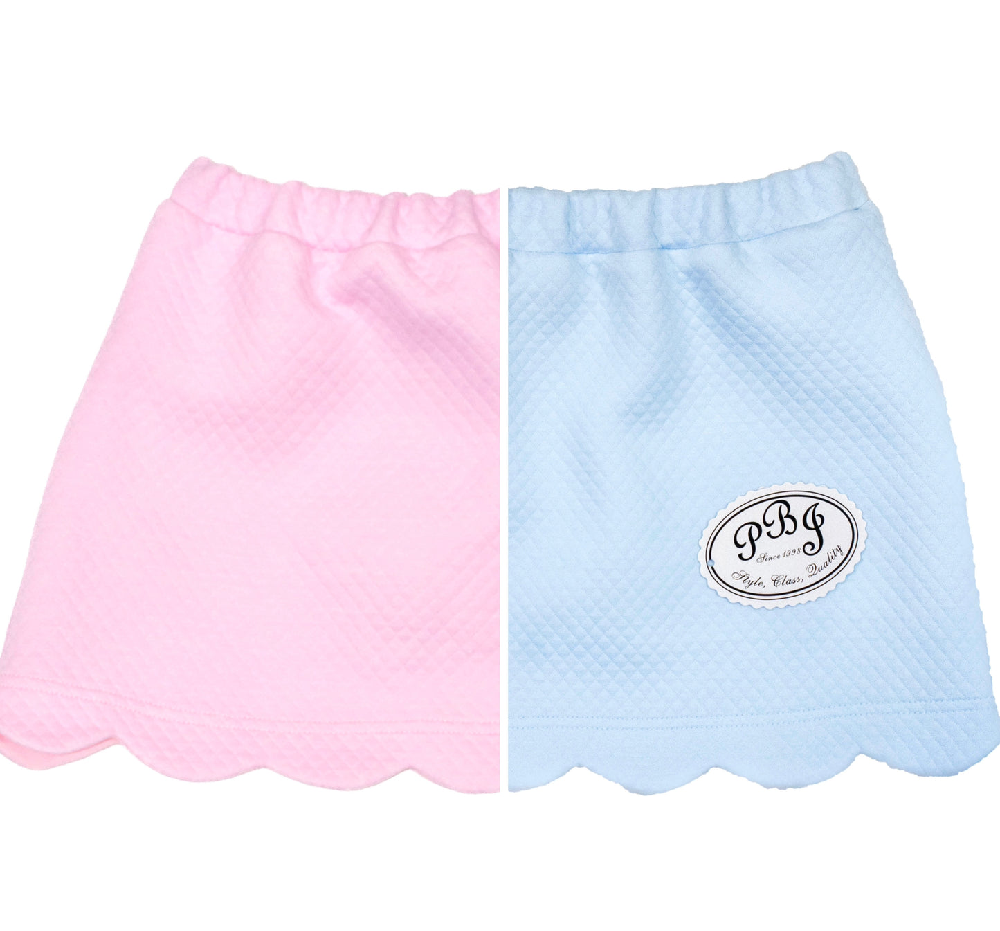 Quilted scalloped Skort