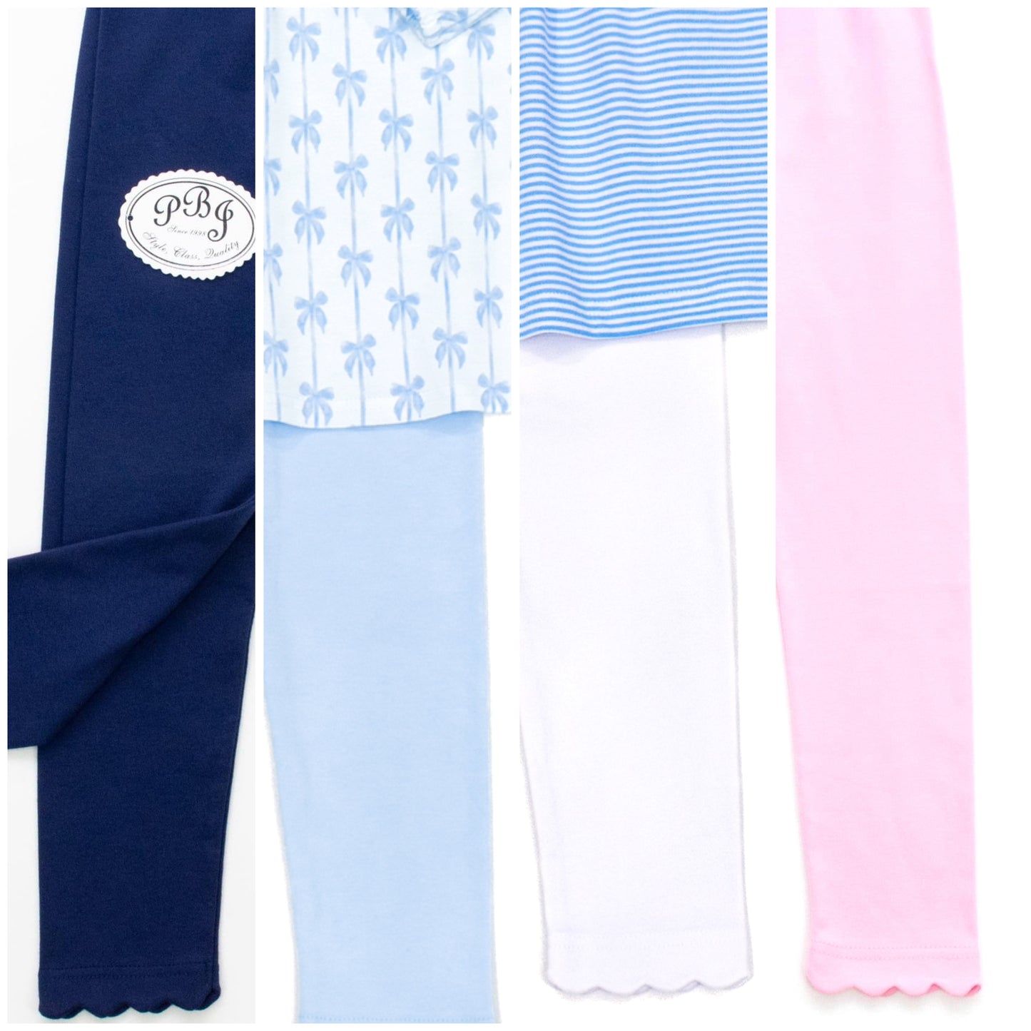 Scalloped skinnies/ Solid PREORDER