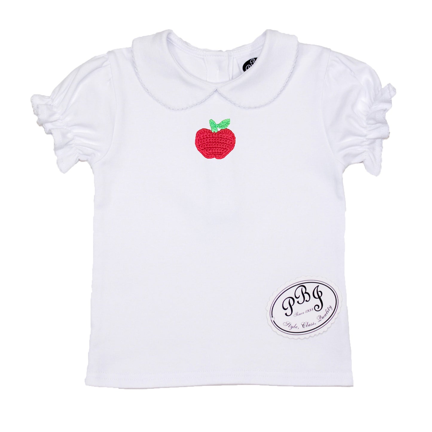 Girl Collared blouse w/ Color picot