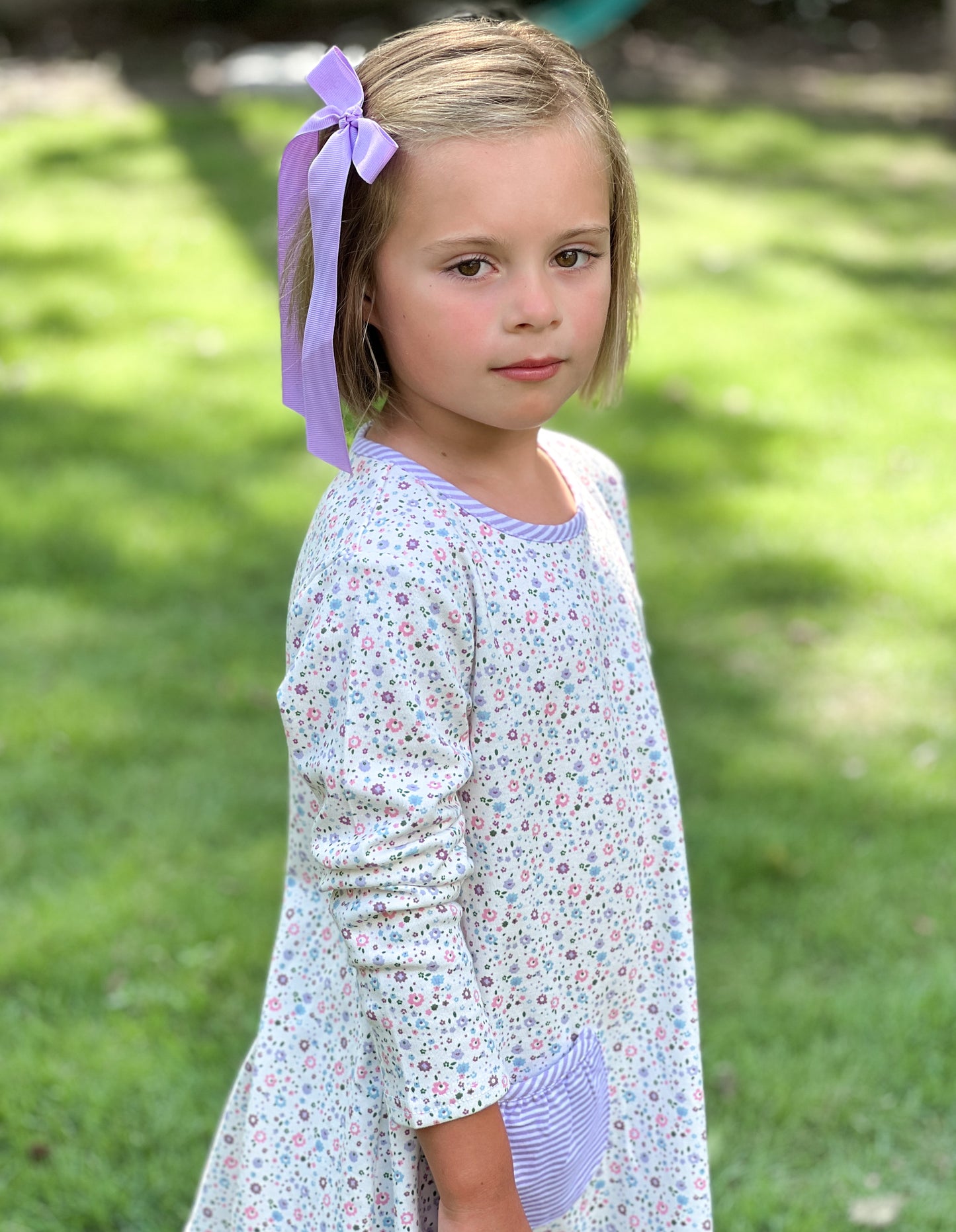 Lilac floral swing tunic