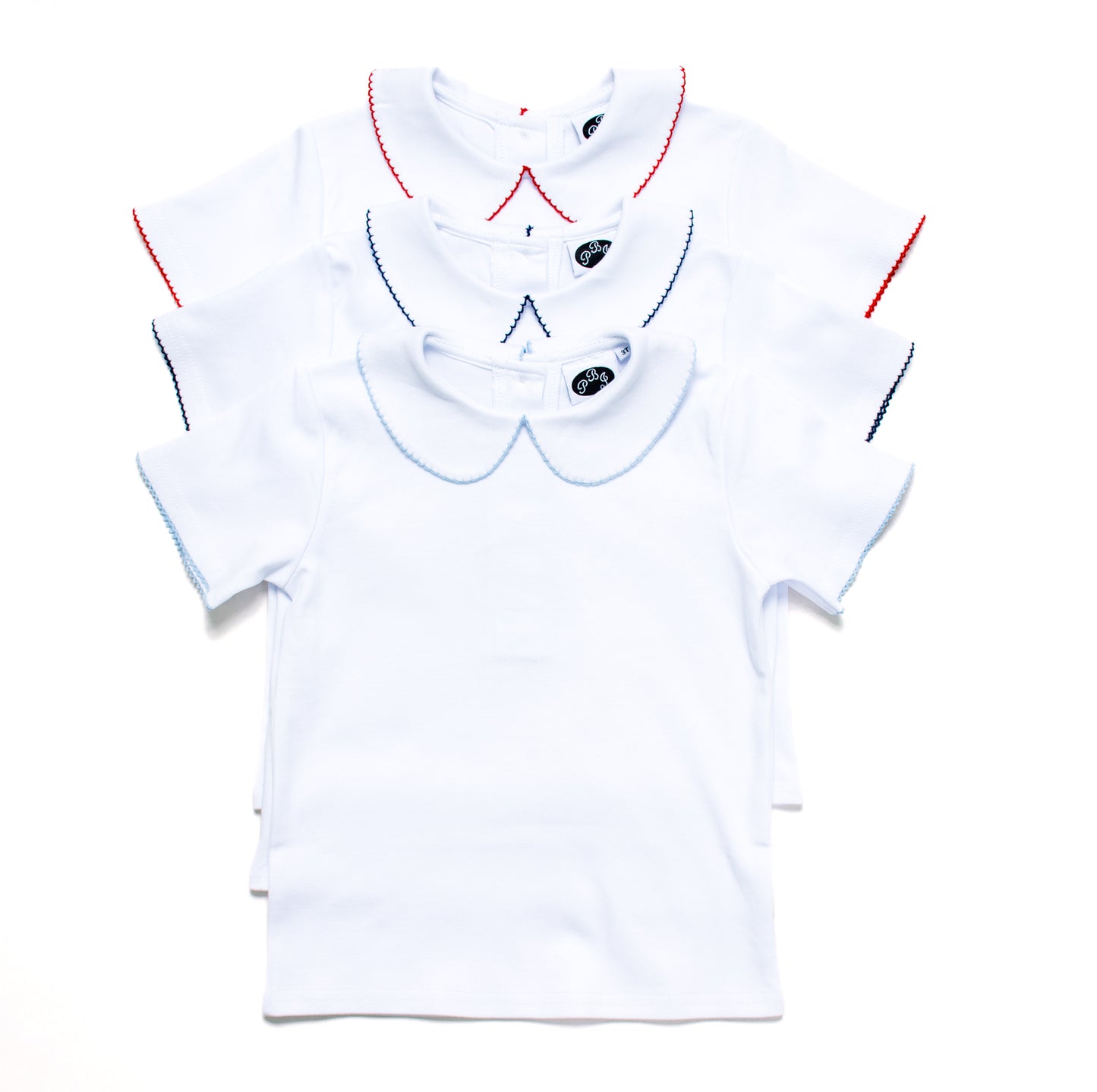 Red Picot trim SS shirt
