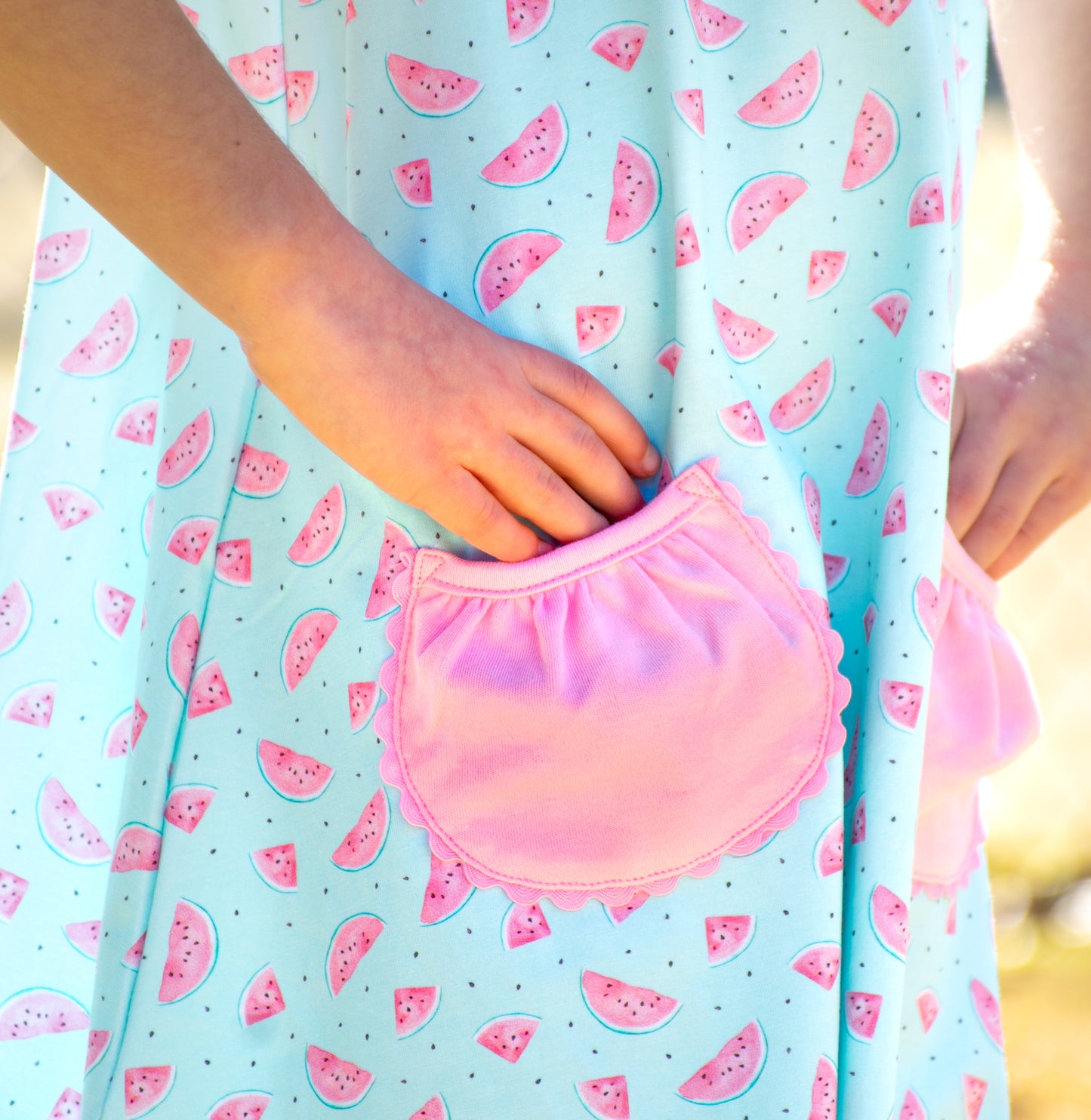 Watermelon Dress w/ Pockets