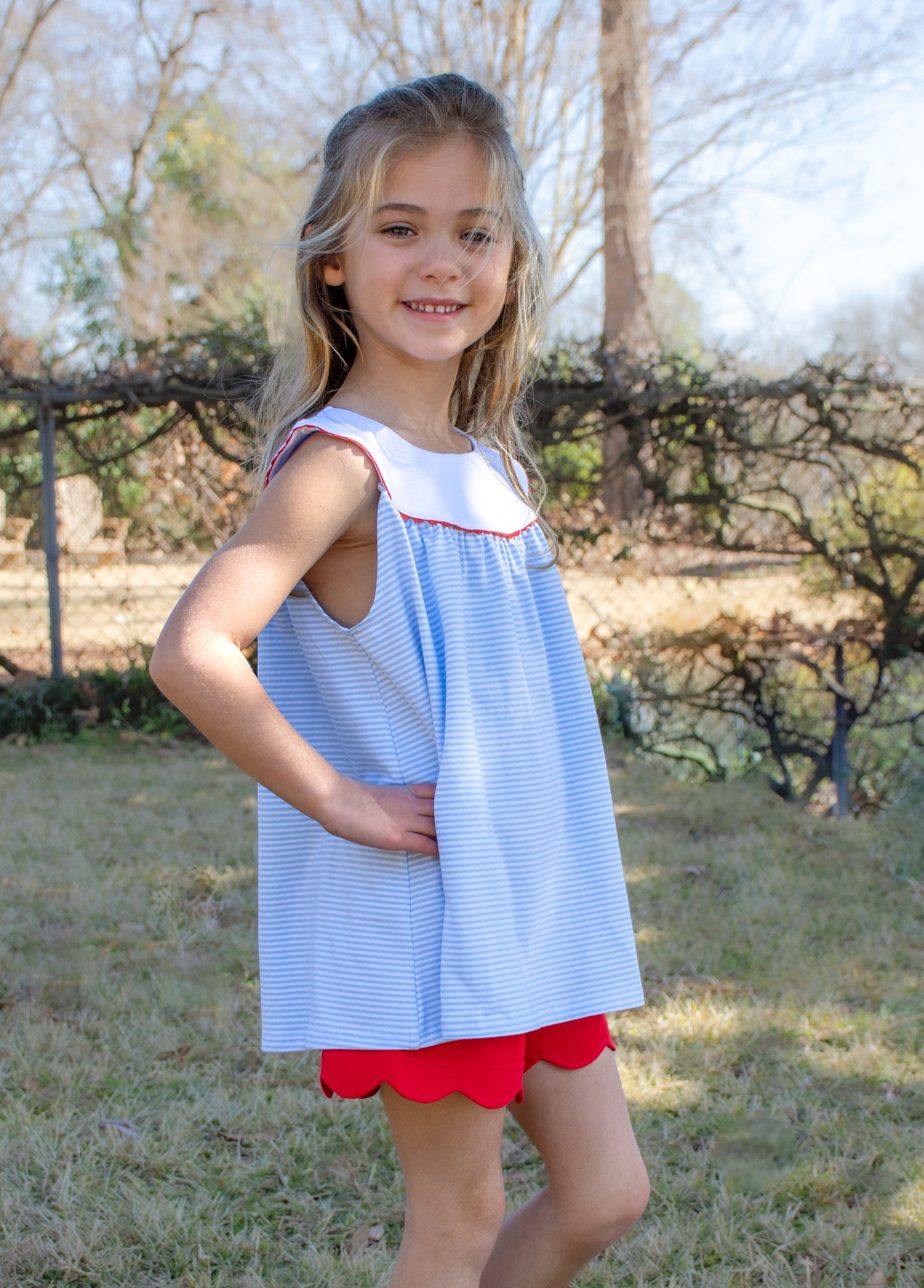 Blue Stripes Helen Top