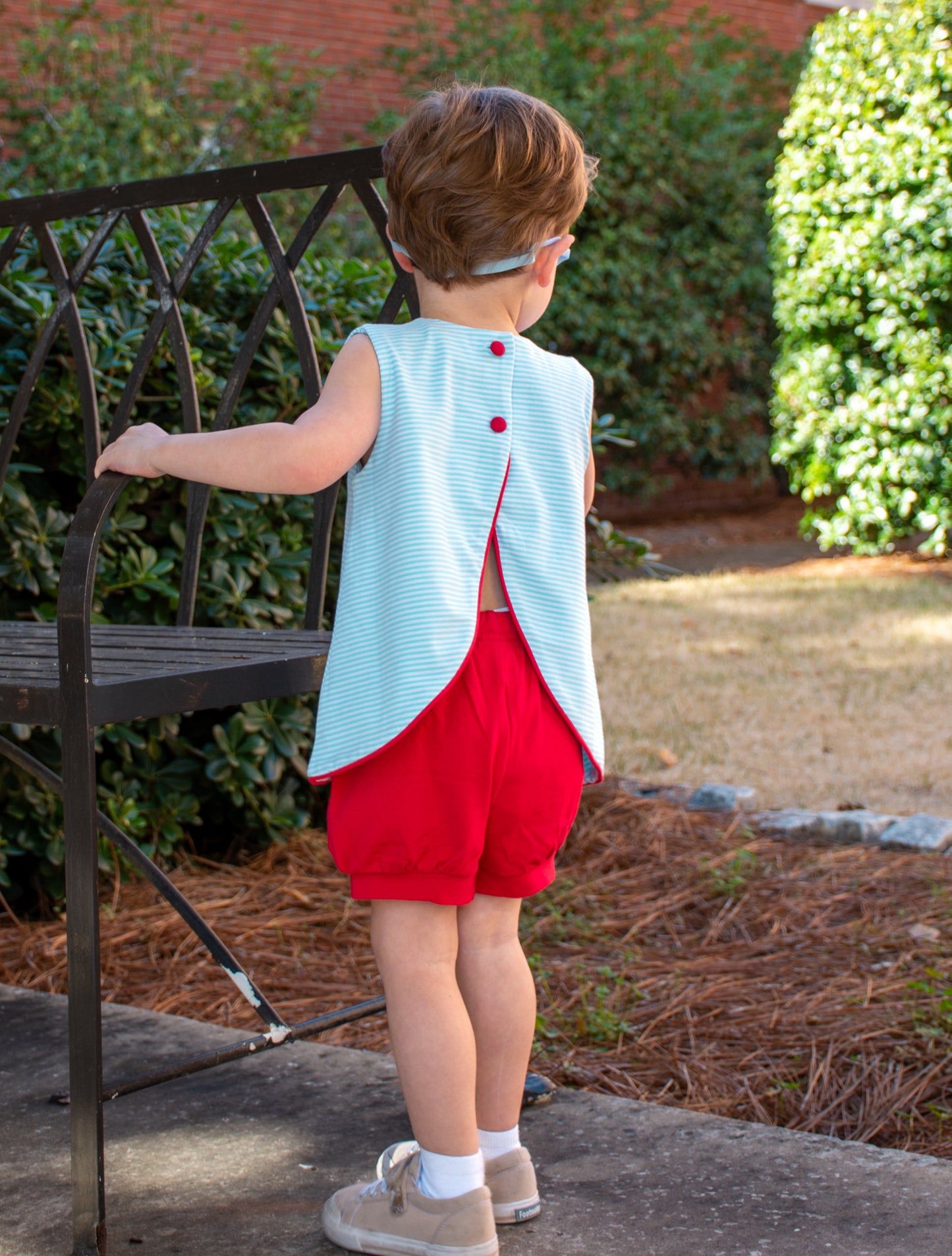 Mint Stripe Rhodes Top w/ Ribbon