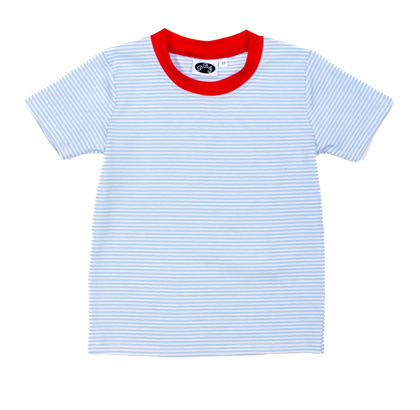 SS Crewneck Blue stripes w/Red