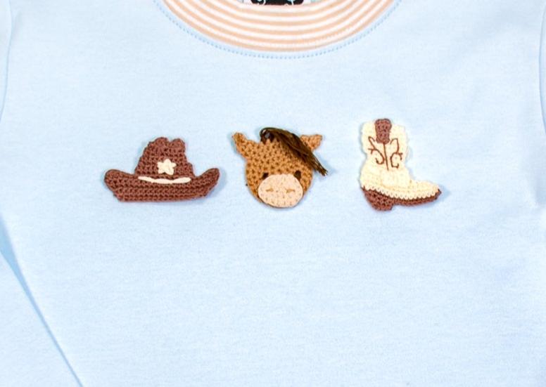 Blue/ Tan stripes long Noah bubble