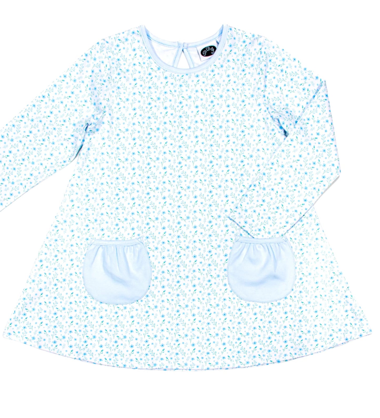 Blue Floral Swing top