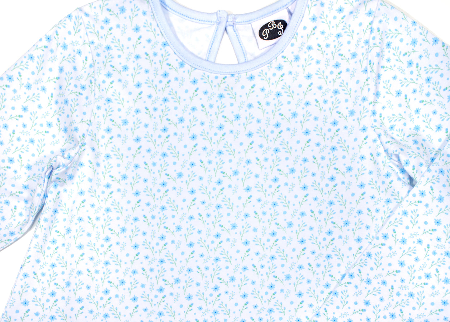 Blue Floral Swing top