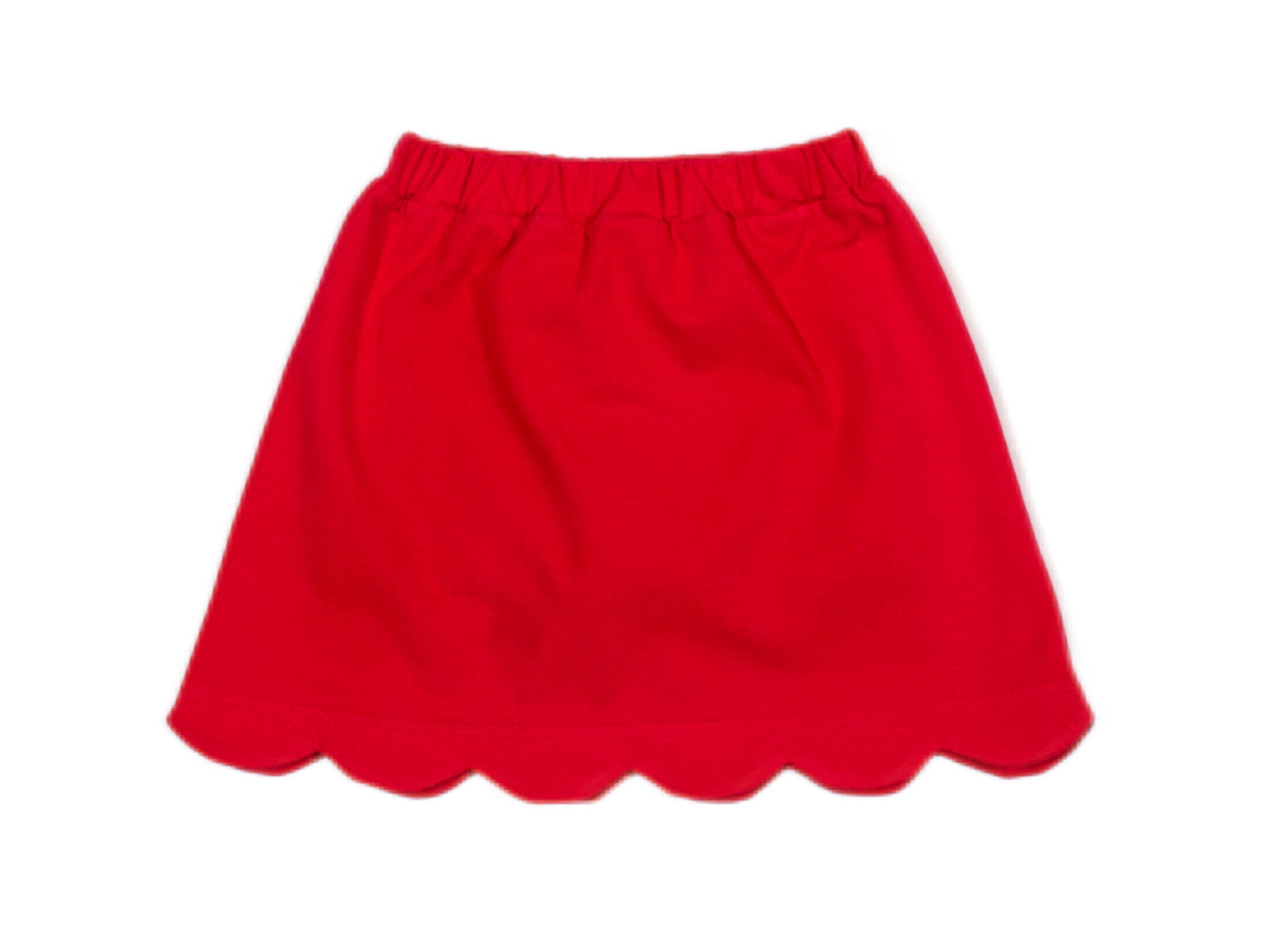 Red Scalloped Skort