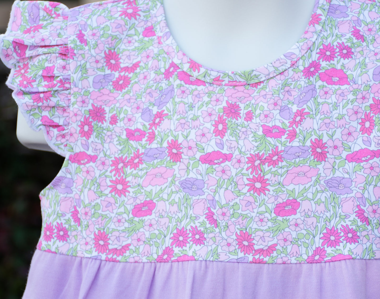 Lilac floral Swirly Dress