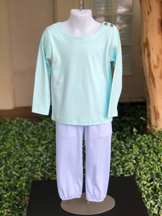 PIMA boatneck shirt mint*