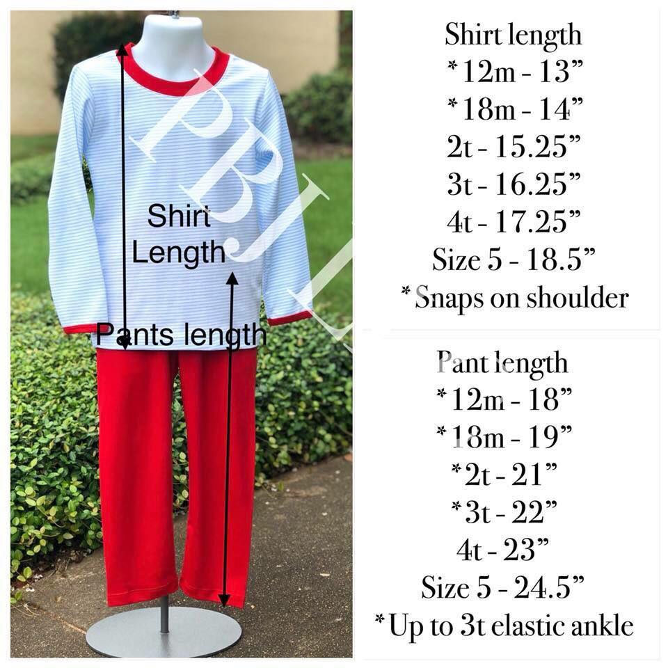 PIMA boy lounge set (blue stripes/ red)