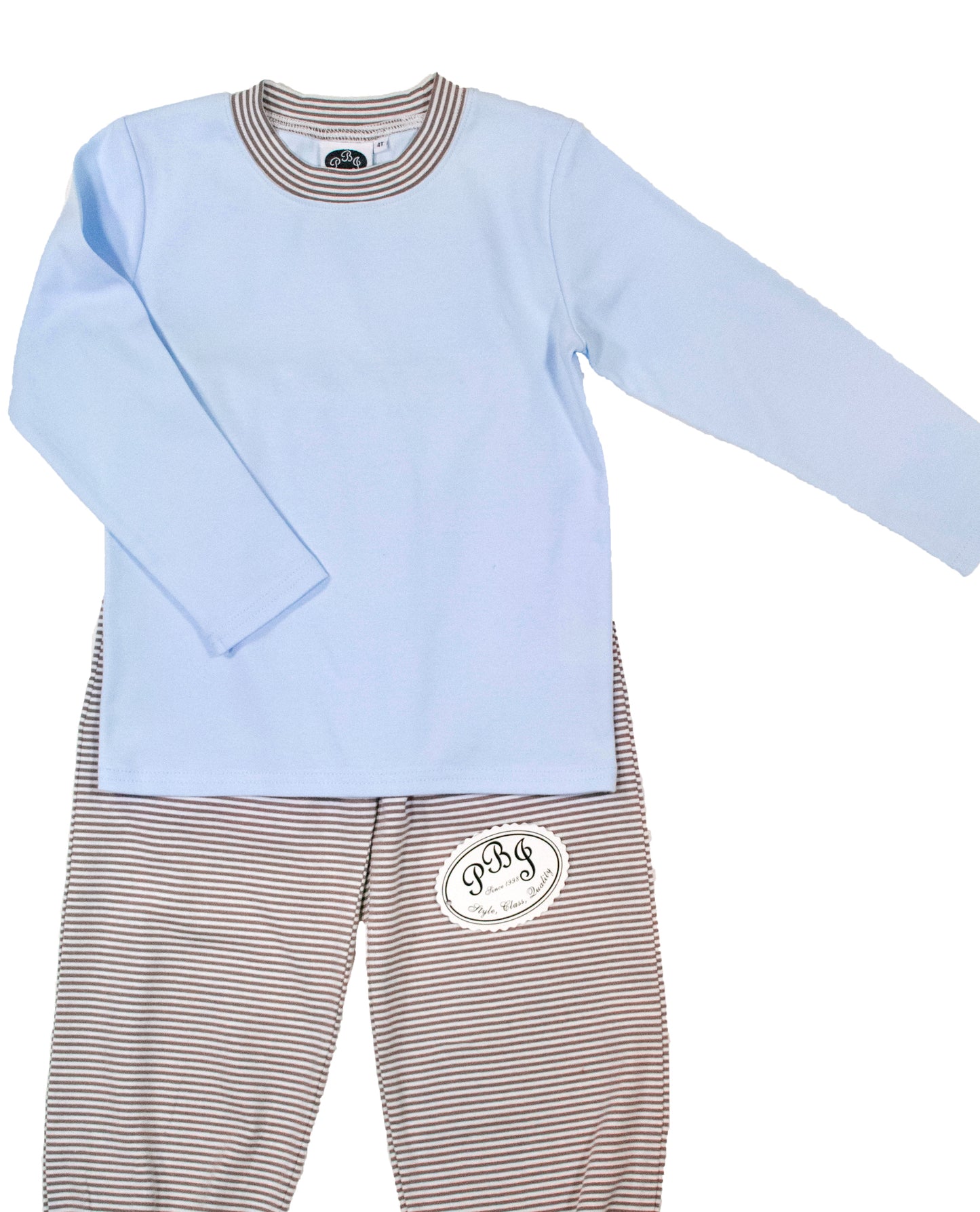 Blue/ Brown stripes crewneck