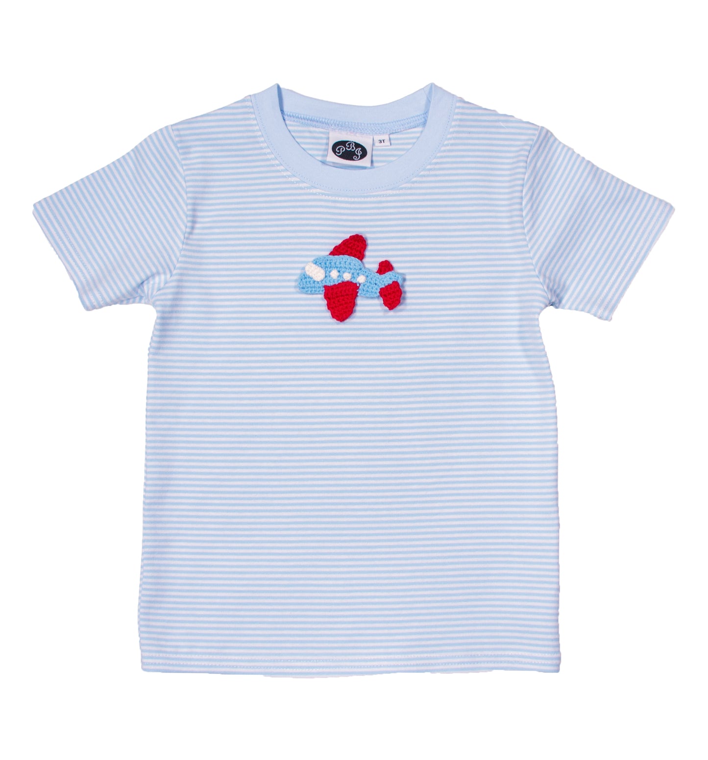 SS Crewneck Blue Stripes w/solid blue