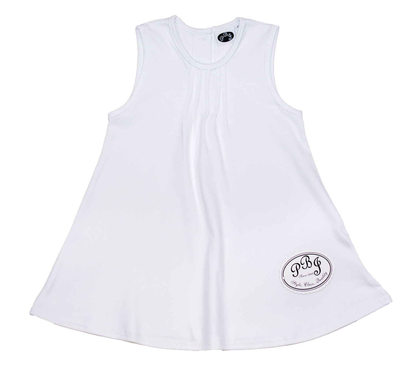 White Pintucked tunic No ruffle