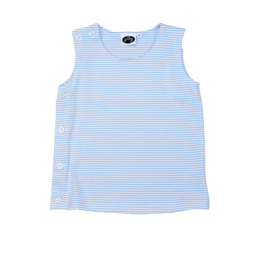 Blue stripes David top