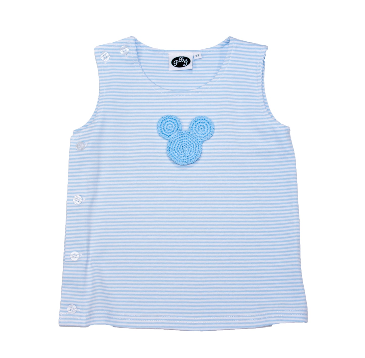 Blue stripes David top