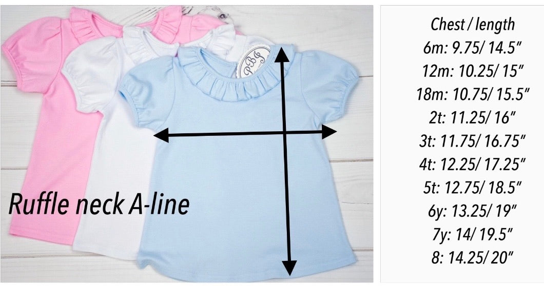 A-line tee w/ ruffle