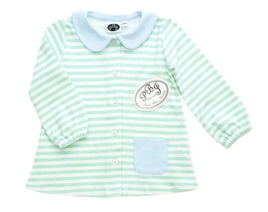 Wide Aqua stripes Alex top