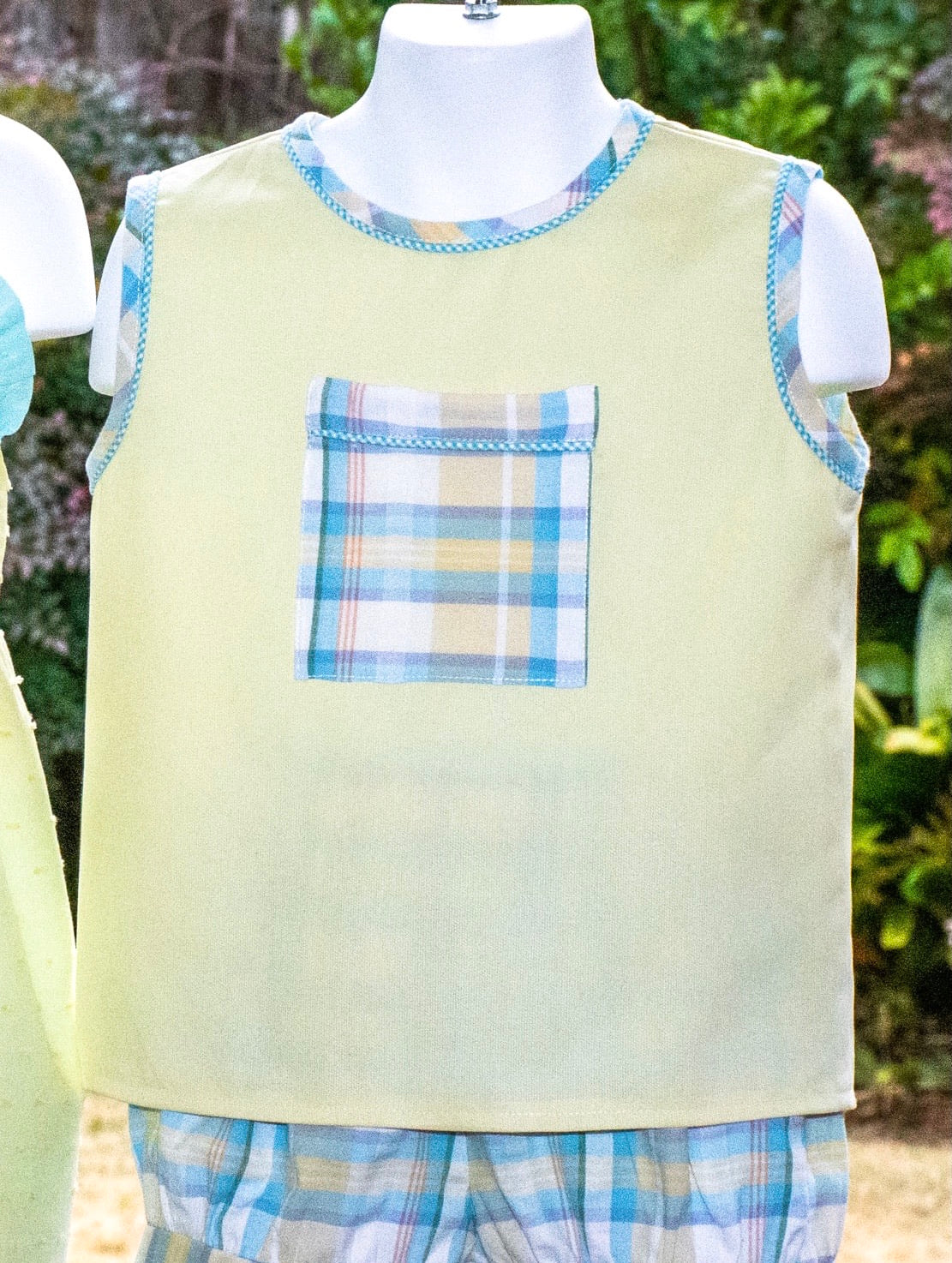 Sleeveless Parker pocket top and diaper cover - 18m