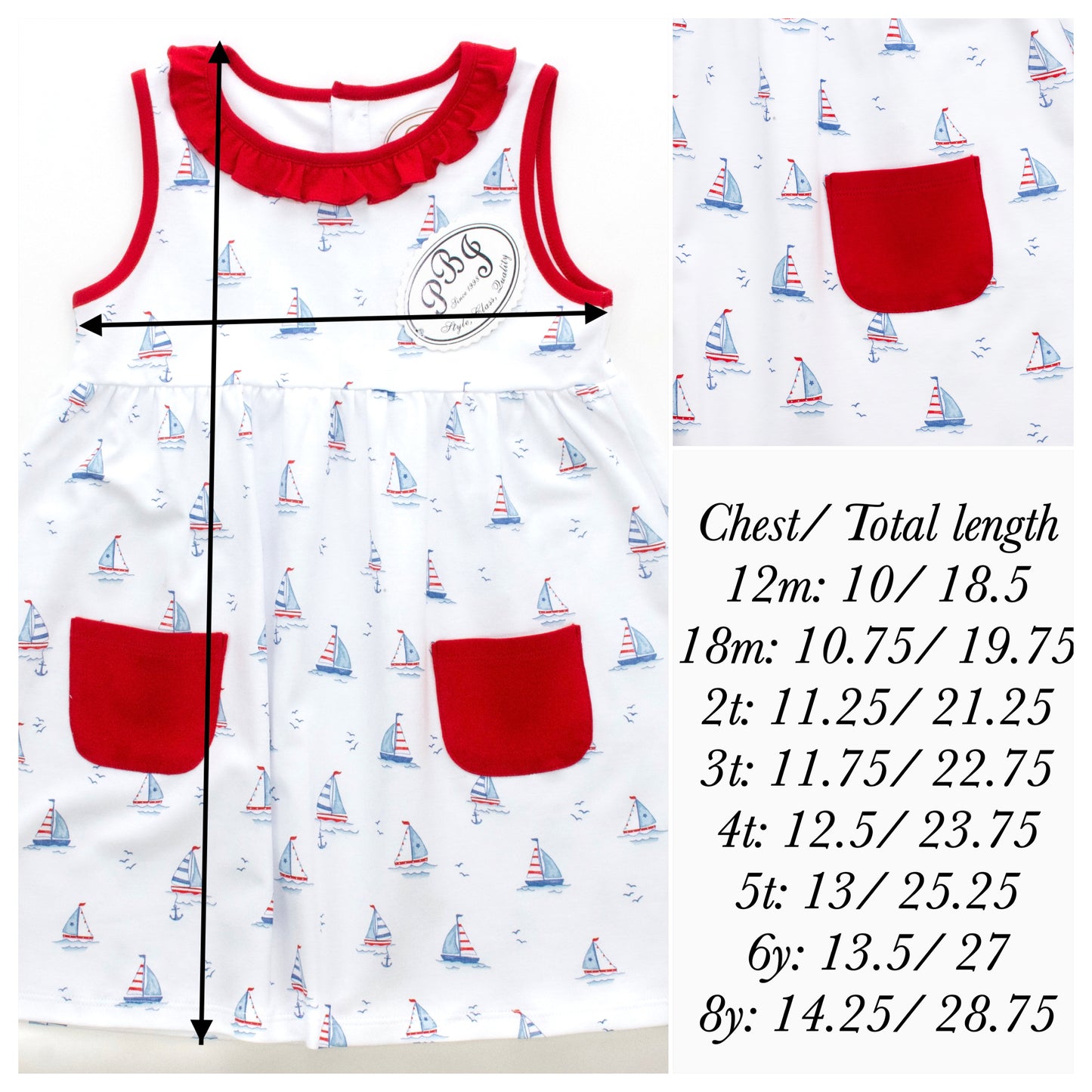 PIMA Sailboat dress w/ pockets