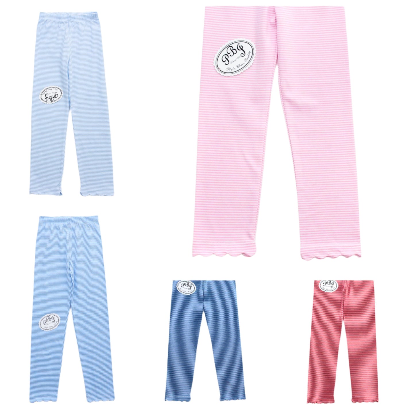 Scalloped skinnies/ Stripes PREORDER