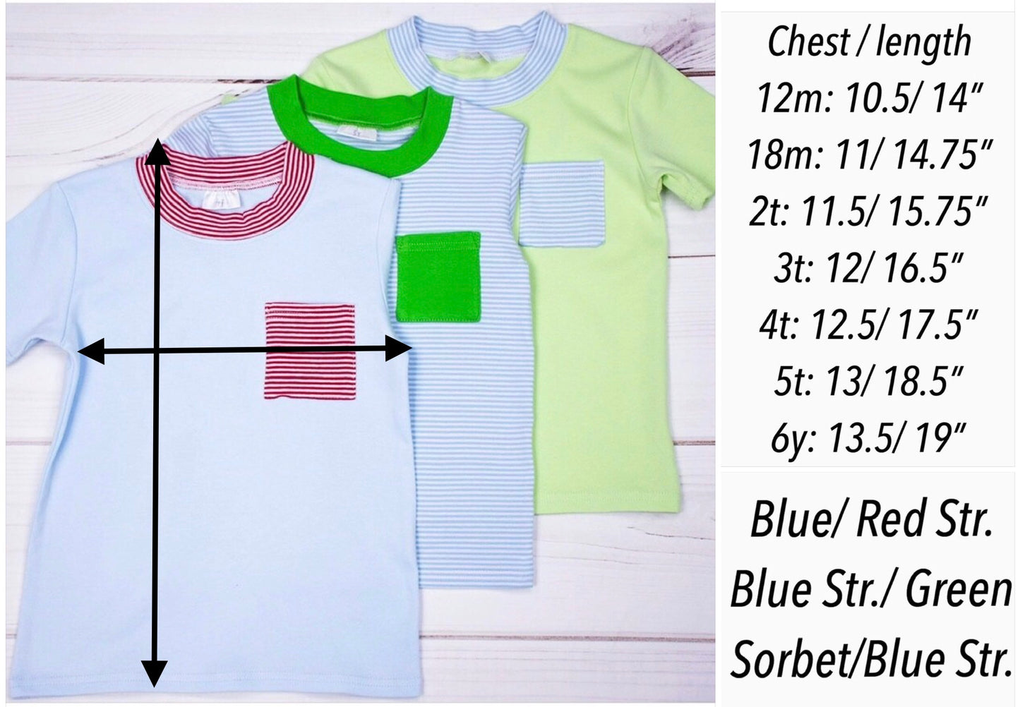 Pocket shirt Solid Sorbet with Blue Stripe Pocket