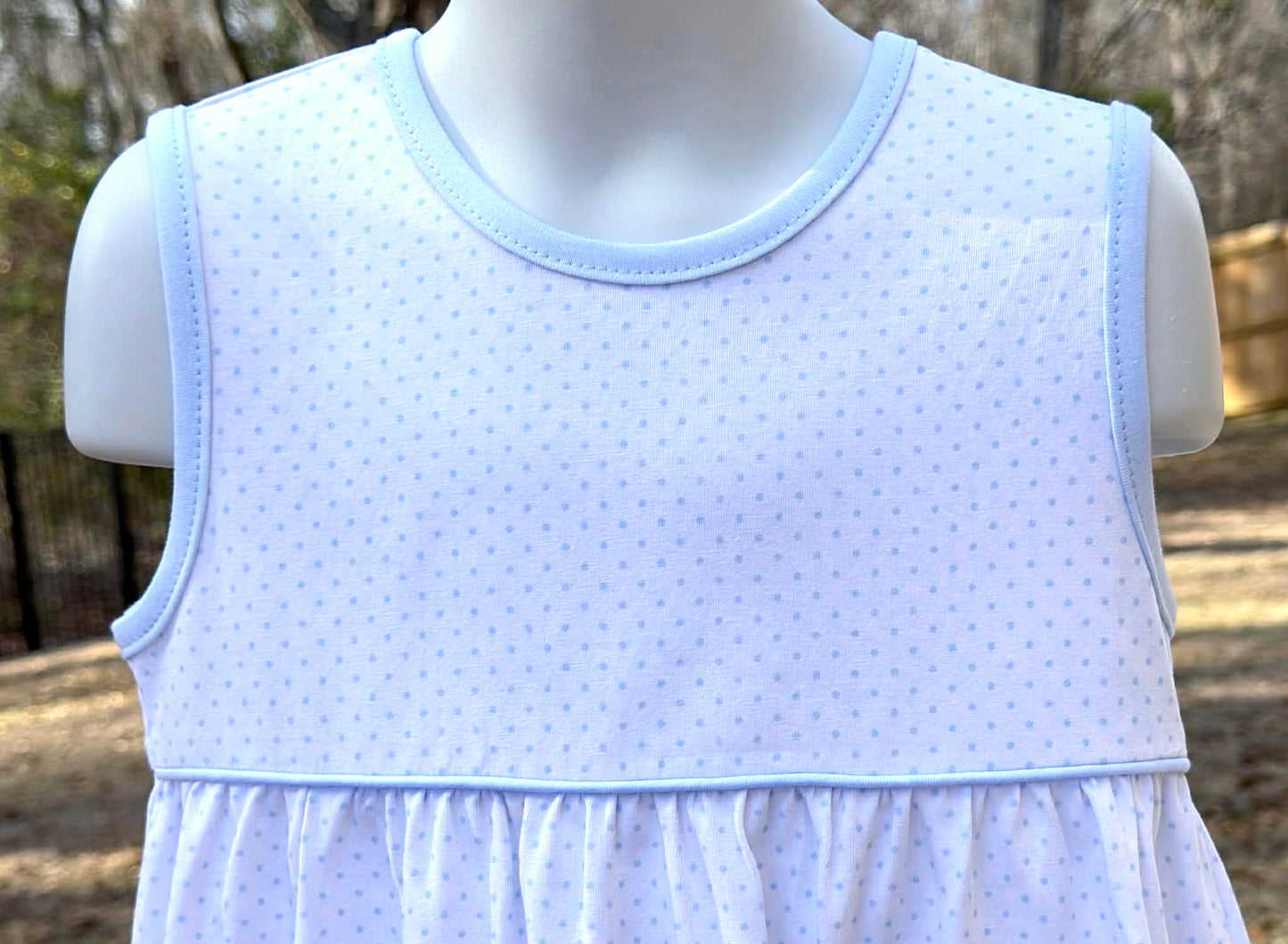 Blue Bitty Dot Lara Dress w/ pockets - PRE-SALE
