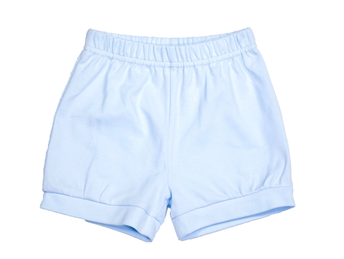 Solid blue banded shorts