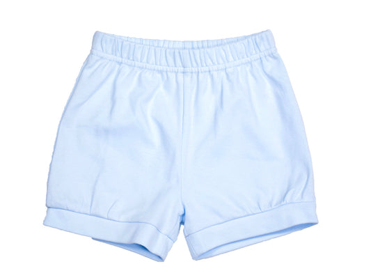 Solid blue banded shorts