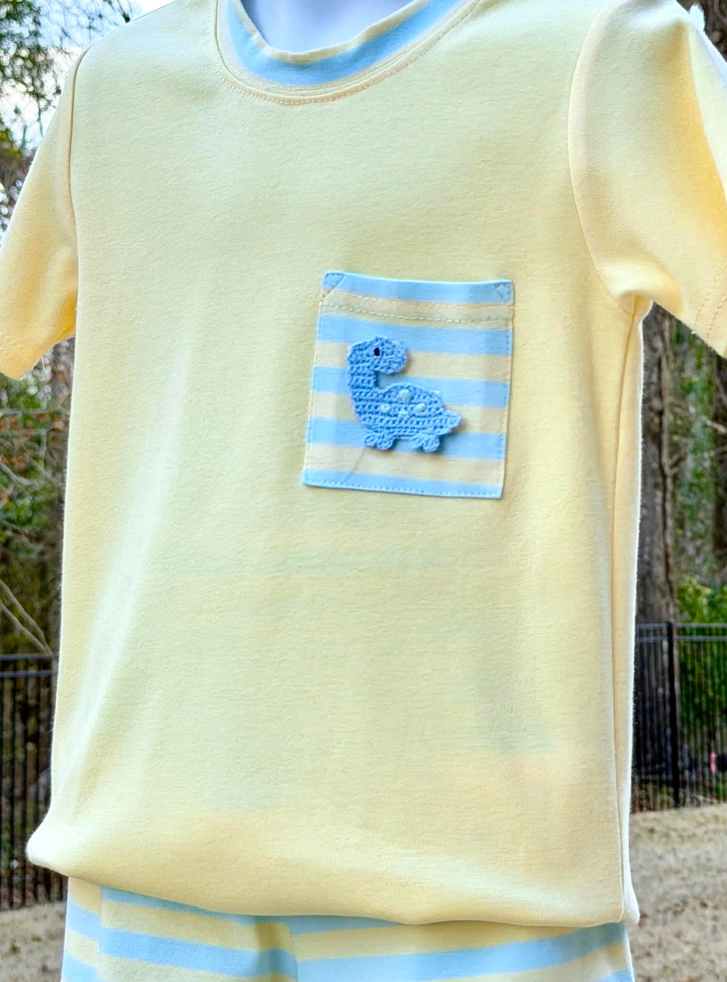 Yellow/ Summer Stripe Pocket Shirt