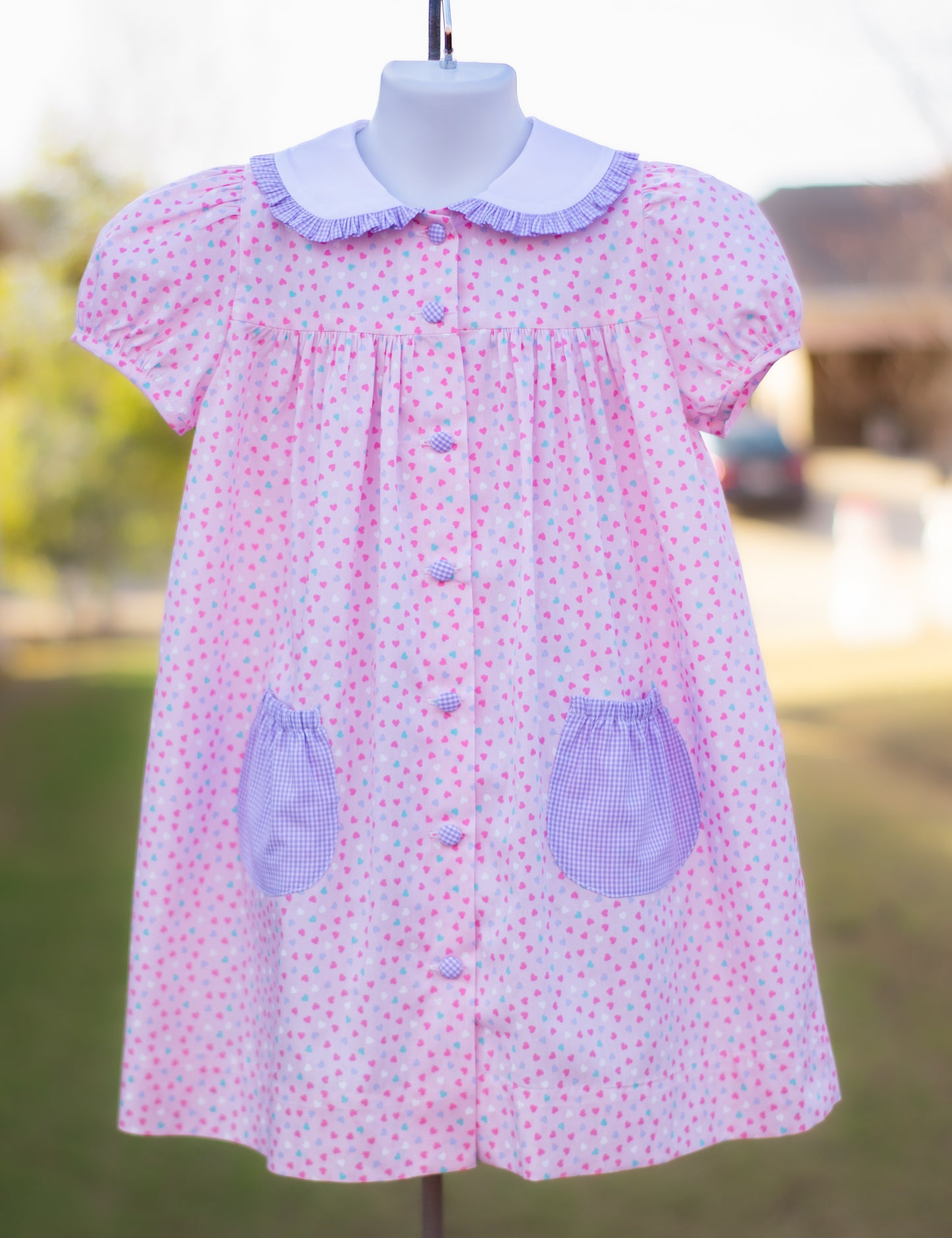 Hearts Mary dress w/ pockets – PBJ LLC