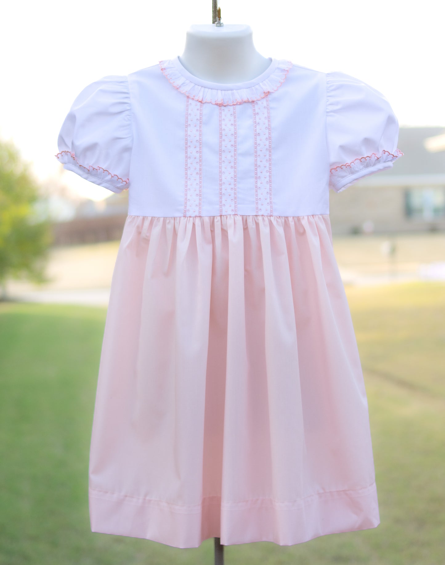 Ballet Pink Elizabeth dress w/ Vintage insertion – PBJ LLC