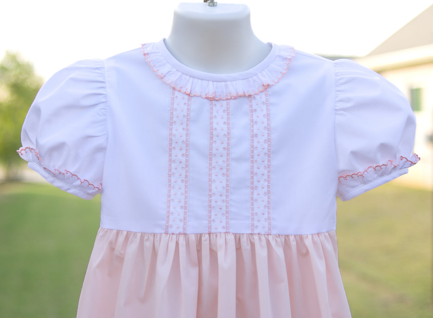 Ballet Pink Elizabeth dress w/ Vintage insertion – PBJ LLC