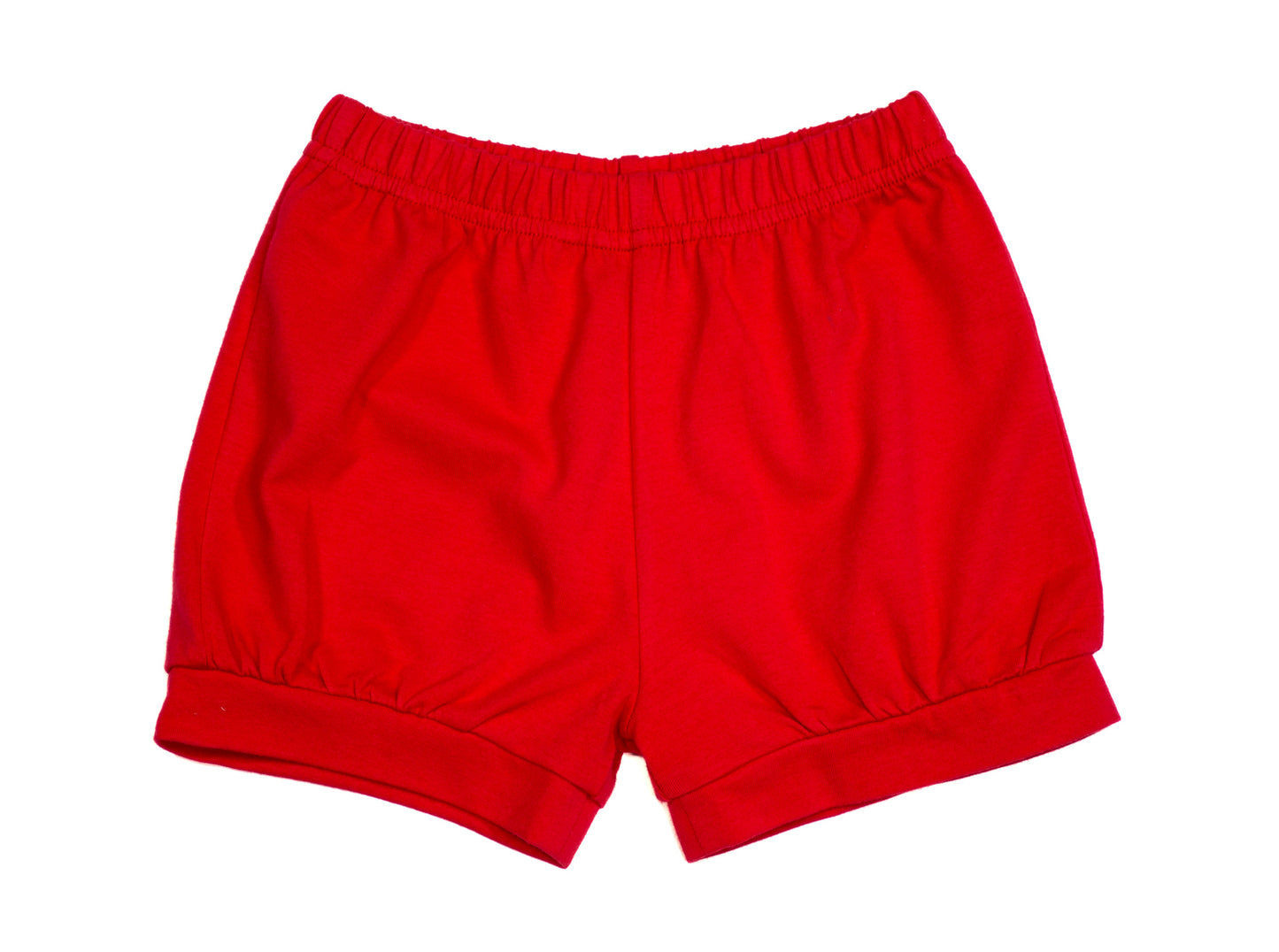 Solid Red Banded Shorts