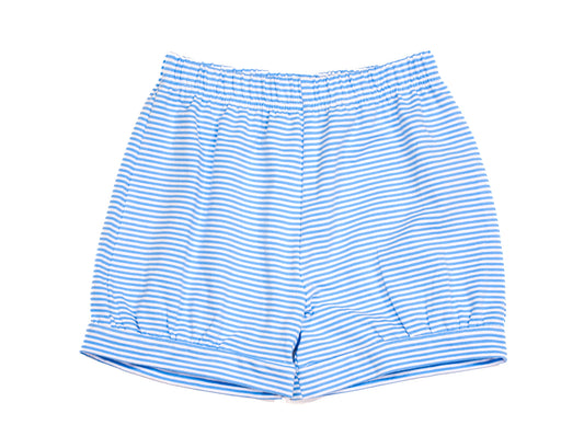 Cobalt Stripe Banded Shorts