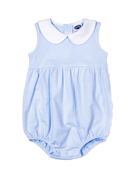 Blue stripes Sleeveless Charlie Bubble